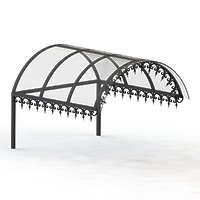 003-Козырек кованый